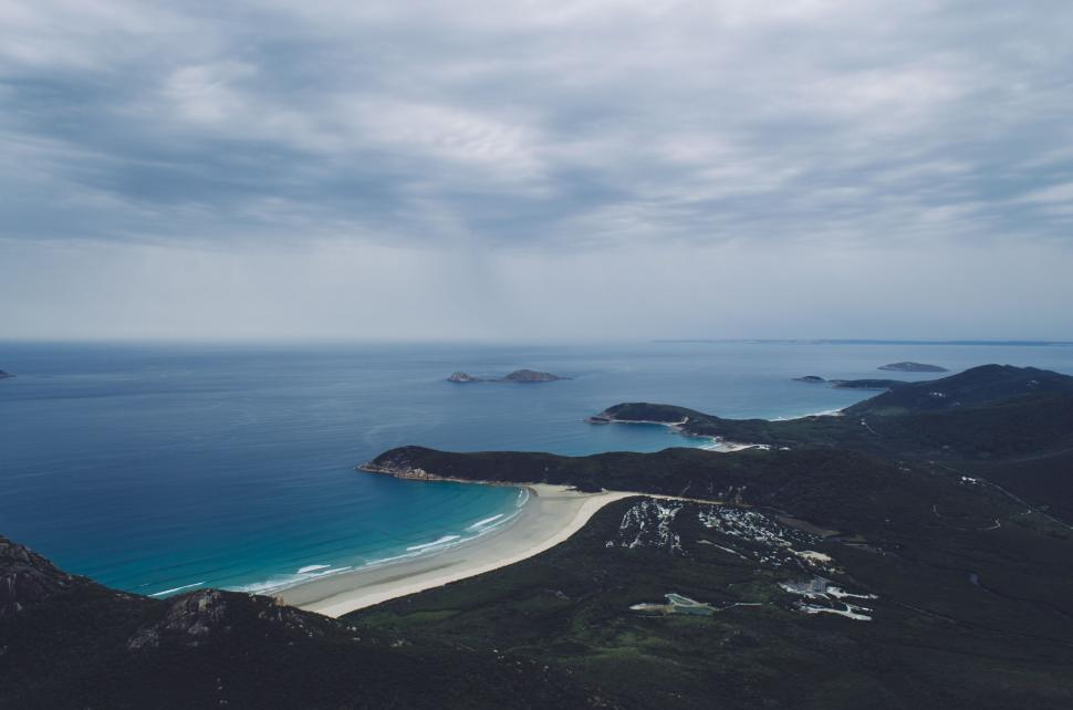 Free Image of Aerial View of Beach and Body of Water 