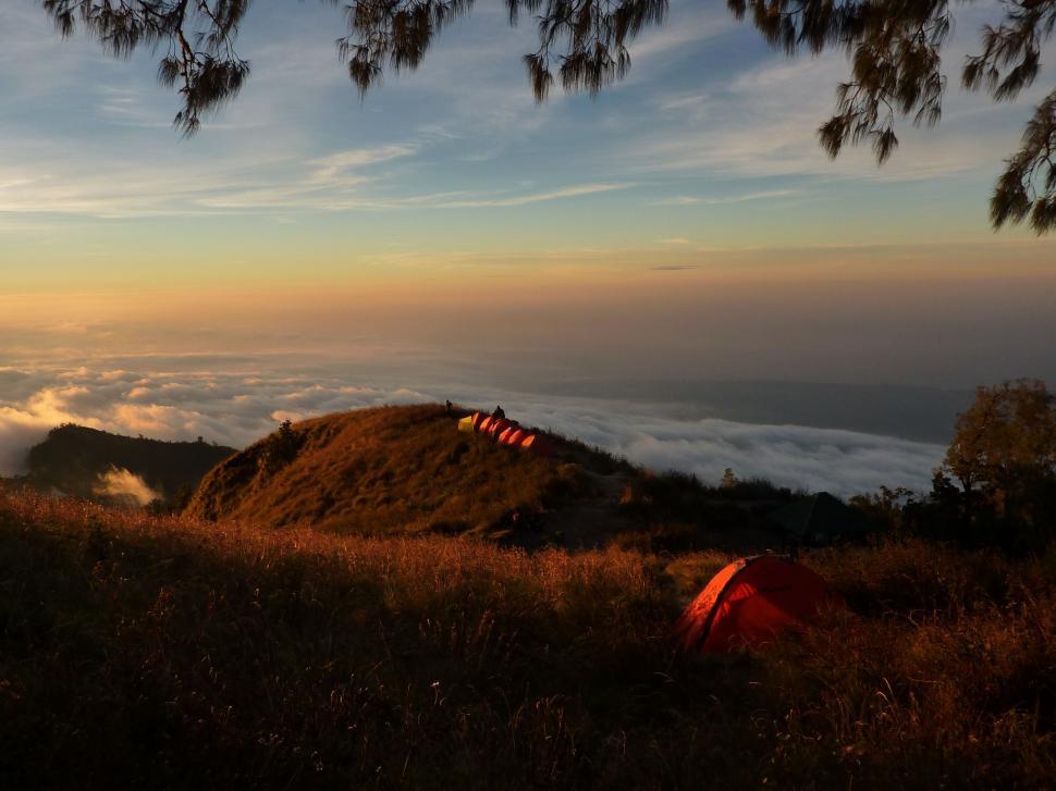 Free Image of Mountain Peak Above Clouds 