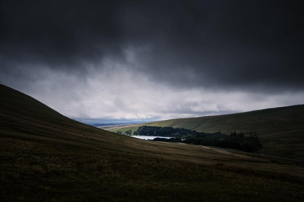 Free Image of Dark Sky in Black and White 