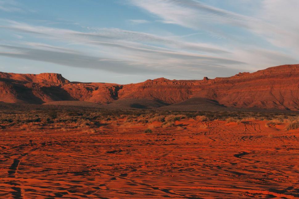 Free Image of Desert Landscape With Mountain 