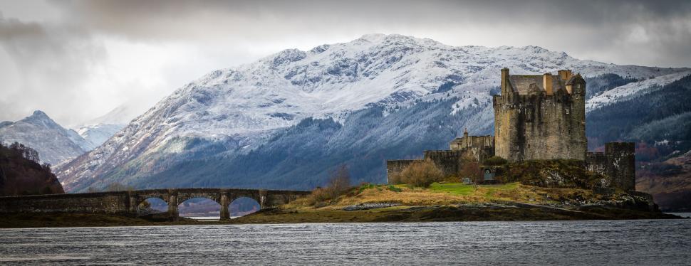 Free Image of Castle on Small Island in Lake 