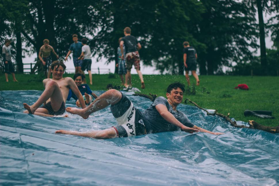 Free Image of People Playing in a Pool 