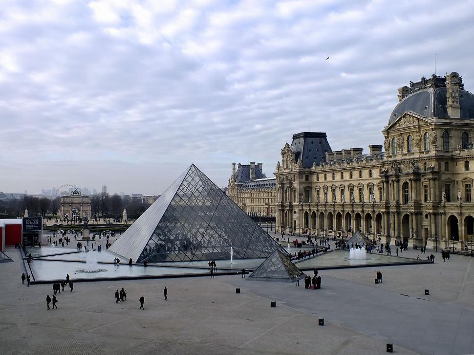 Free Image of Large Building With Pyramid 