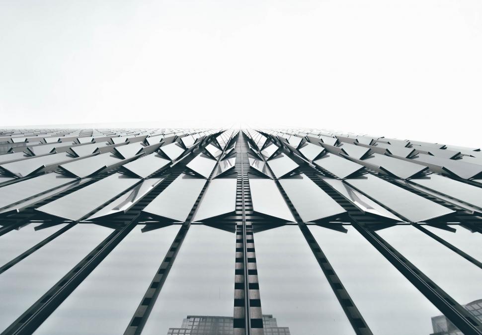Free Image of Tall Building in Black and White 