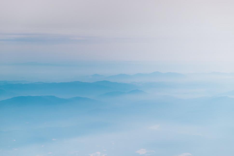 Free Image of A View of the Sky From an Airplane 