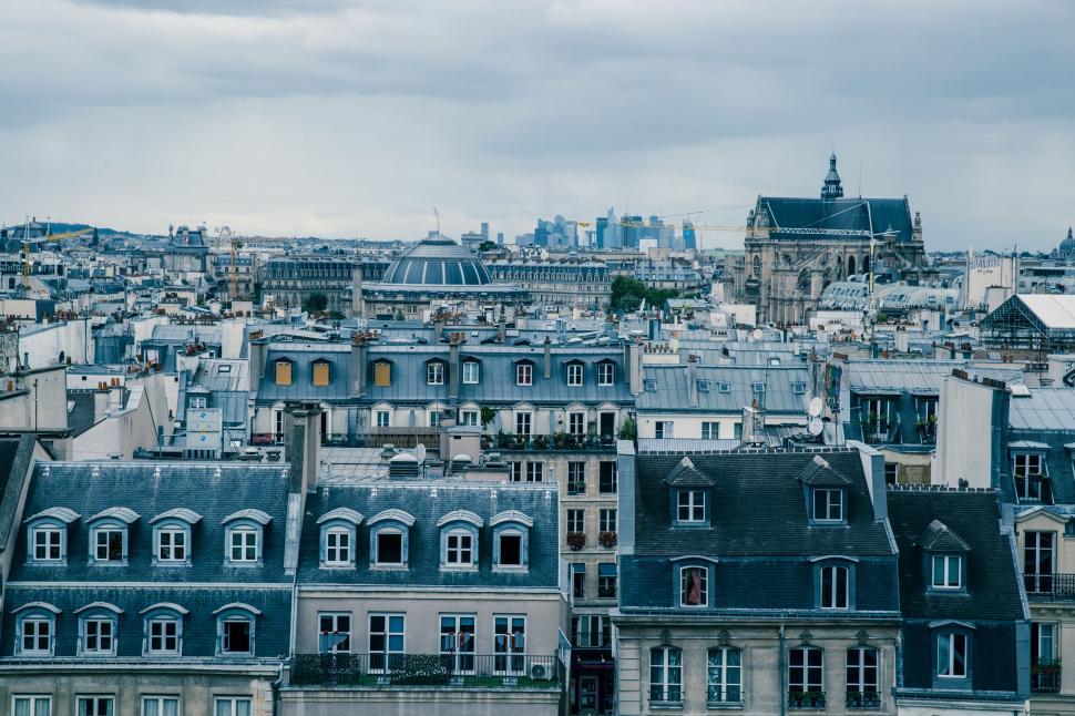 Free Image of A View of a City From the Top of a Building 
