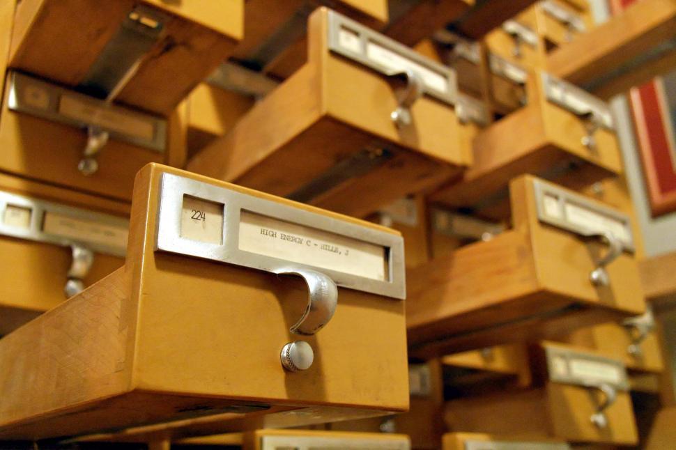 Free Image of Stack of Drawers in Various Sizes 