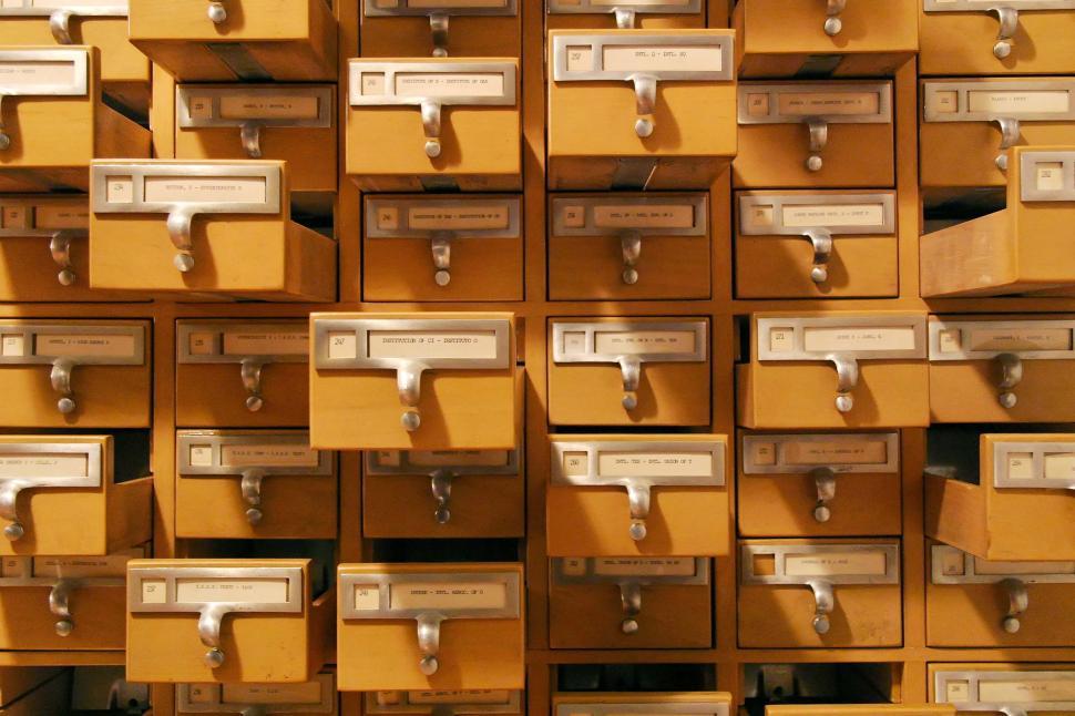 Free Image of Stacked Filing Cabinets in Office 