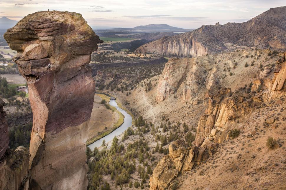 Free Image of A View of a River From a High Cliff 