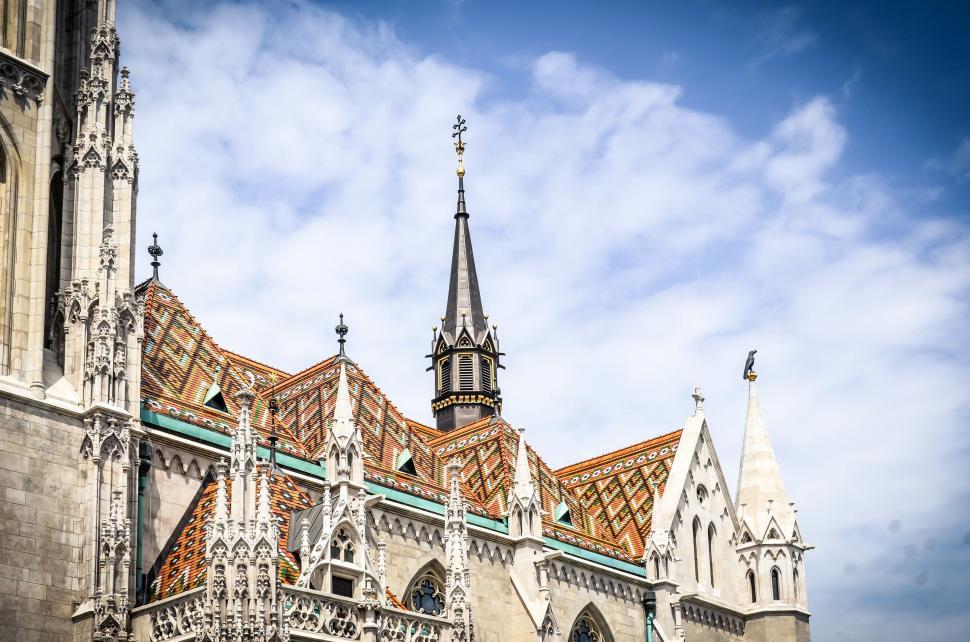 Free Image of Majestic Cathedral With Steeple and Clock Tower 