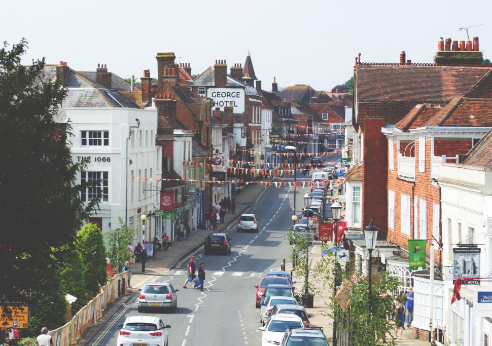 Free Image of Street With Parallel-Parked Cars 