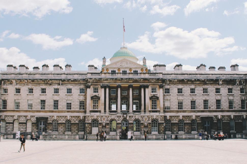 Free Image of Large Building Against Sky Background 