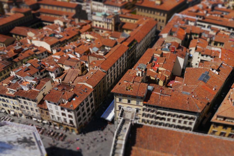 Free Image of Aerial View of City With Red Roofs 