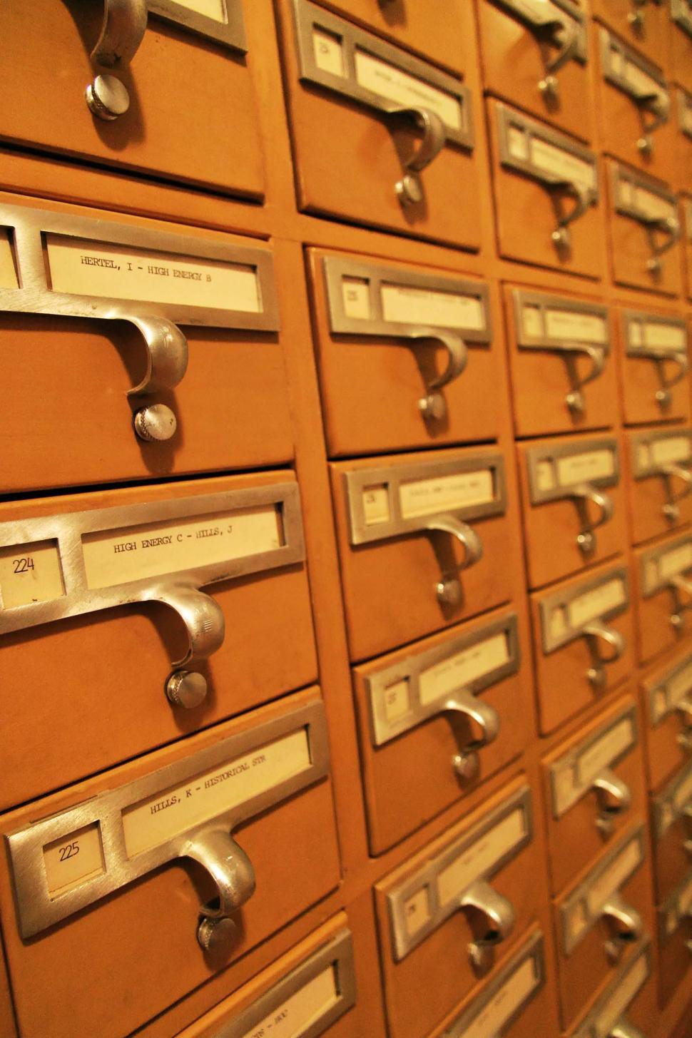Free Image of Array of Aligned Drawers 