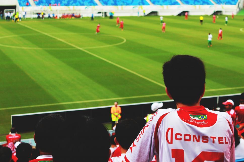 Free Image of Crowd of People Watching Soccer Game 
