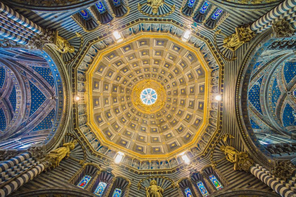 Free Image of Ceiling of a Building With Many Windows 