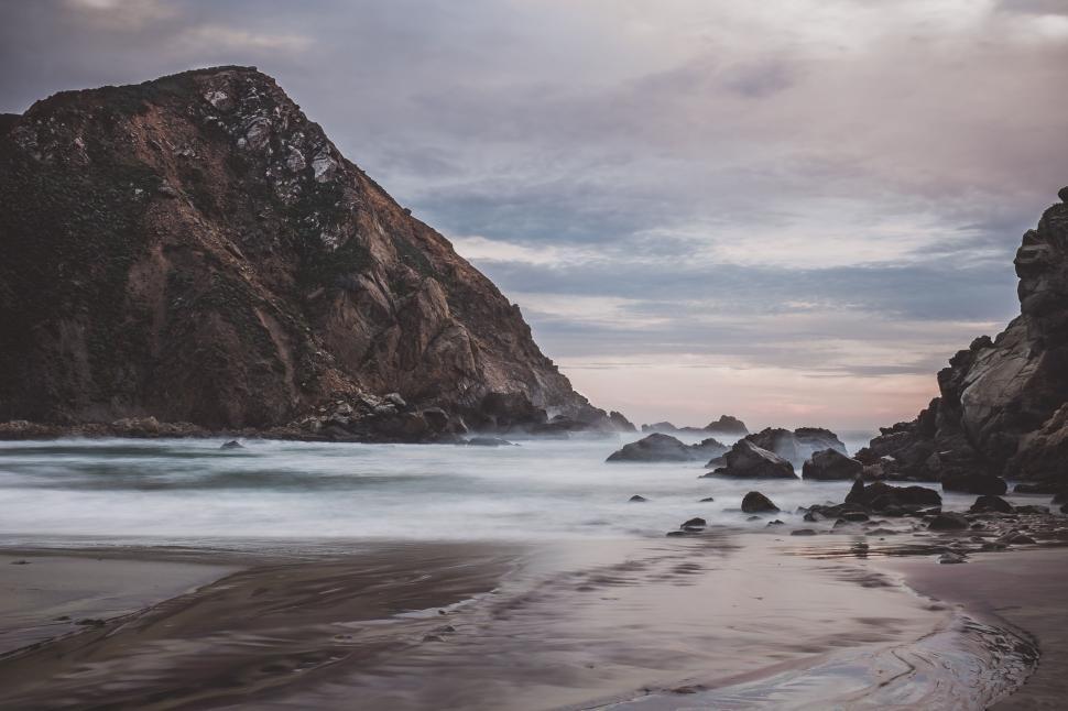 Free Image of Rocky Beach Landscape 