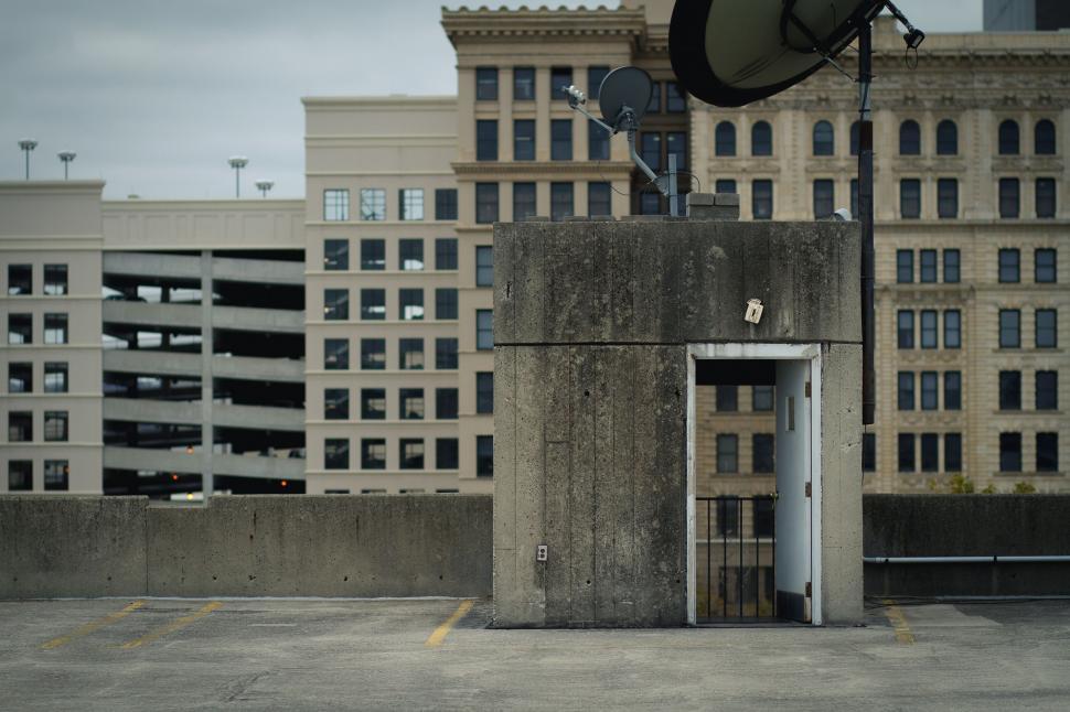 Free Image of Building With Satellite Dish 