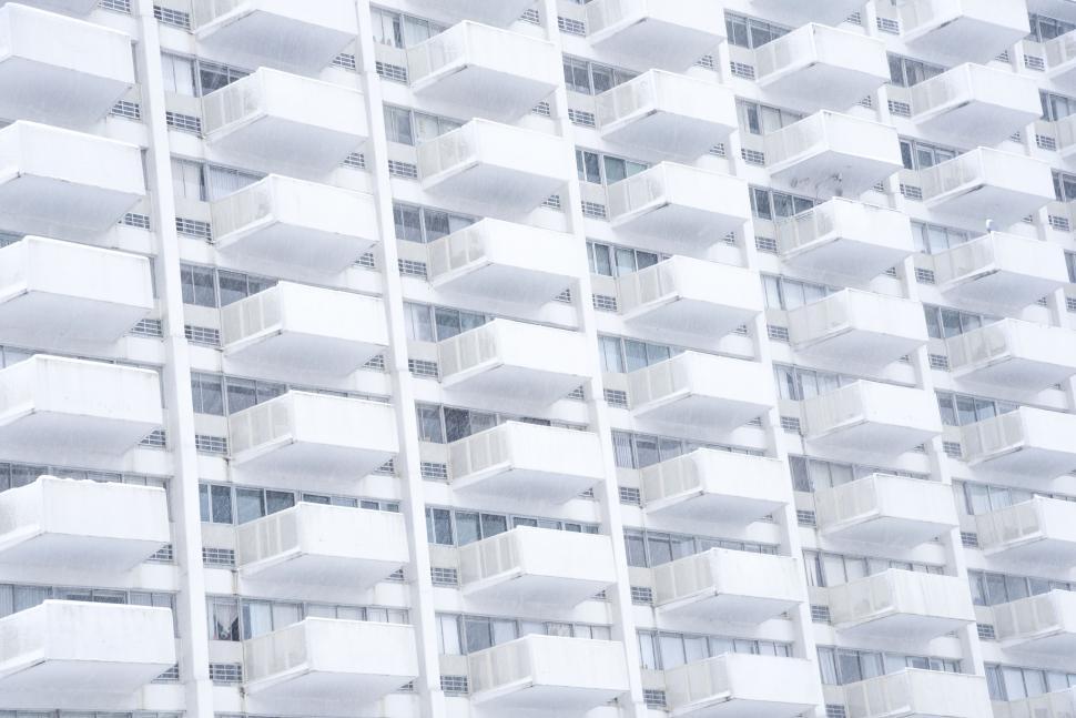 Free Image of Tall White Building With Balconies 