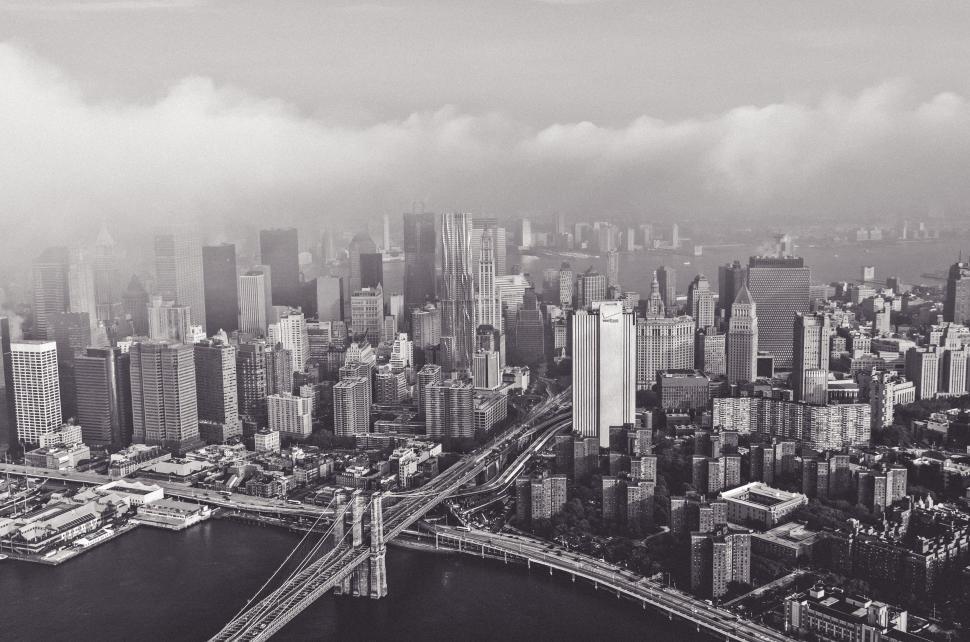 Free Image of Urban Landscape of Black and White City 