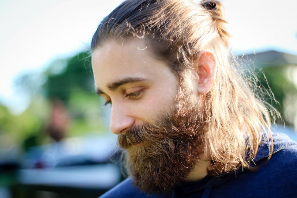 Free Image of Bearded Man With Long Hair 