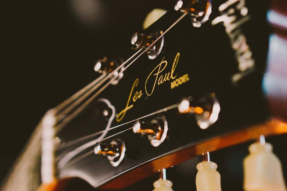 Free Image of Close Up of Guitar Heads 