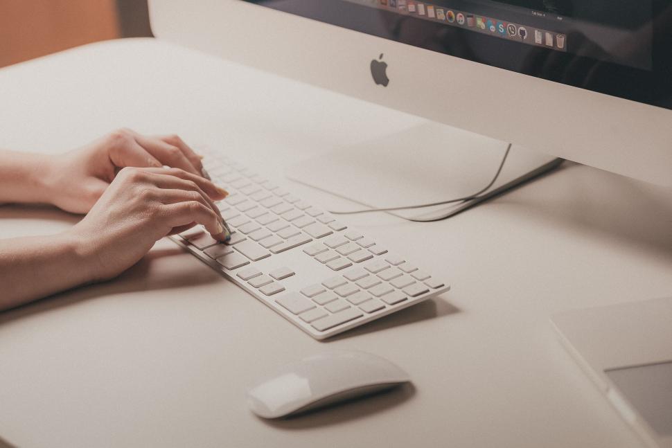 Free Image of Person Typing on Computer Keyboard 