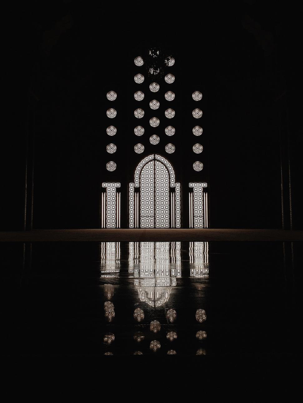 Free Image of A Black and White Photo of a Doorway 