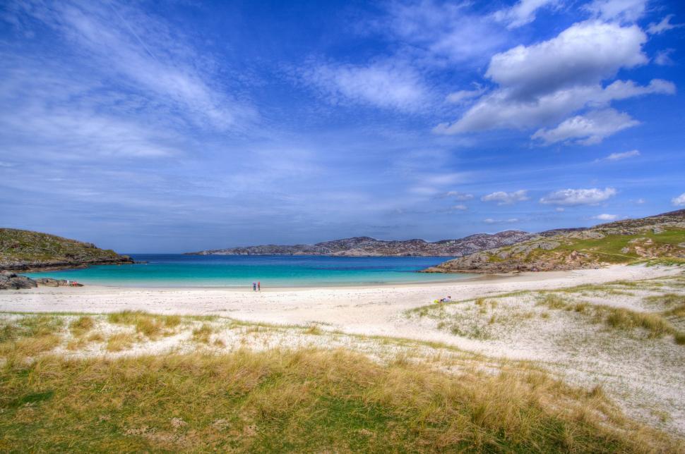 Free Image of Sandy Beach and Blue Body of Water 