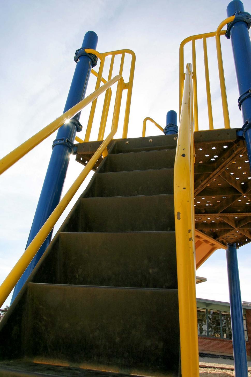 Free Image of Stairs Leading up to Building Rooftop 