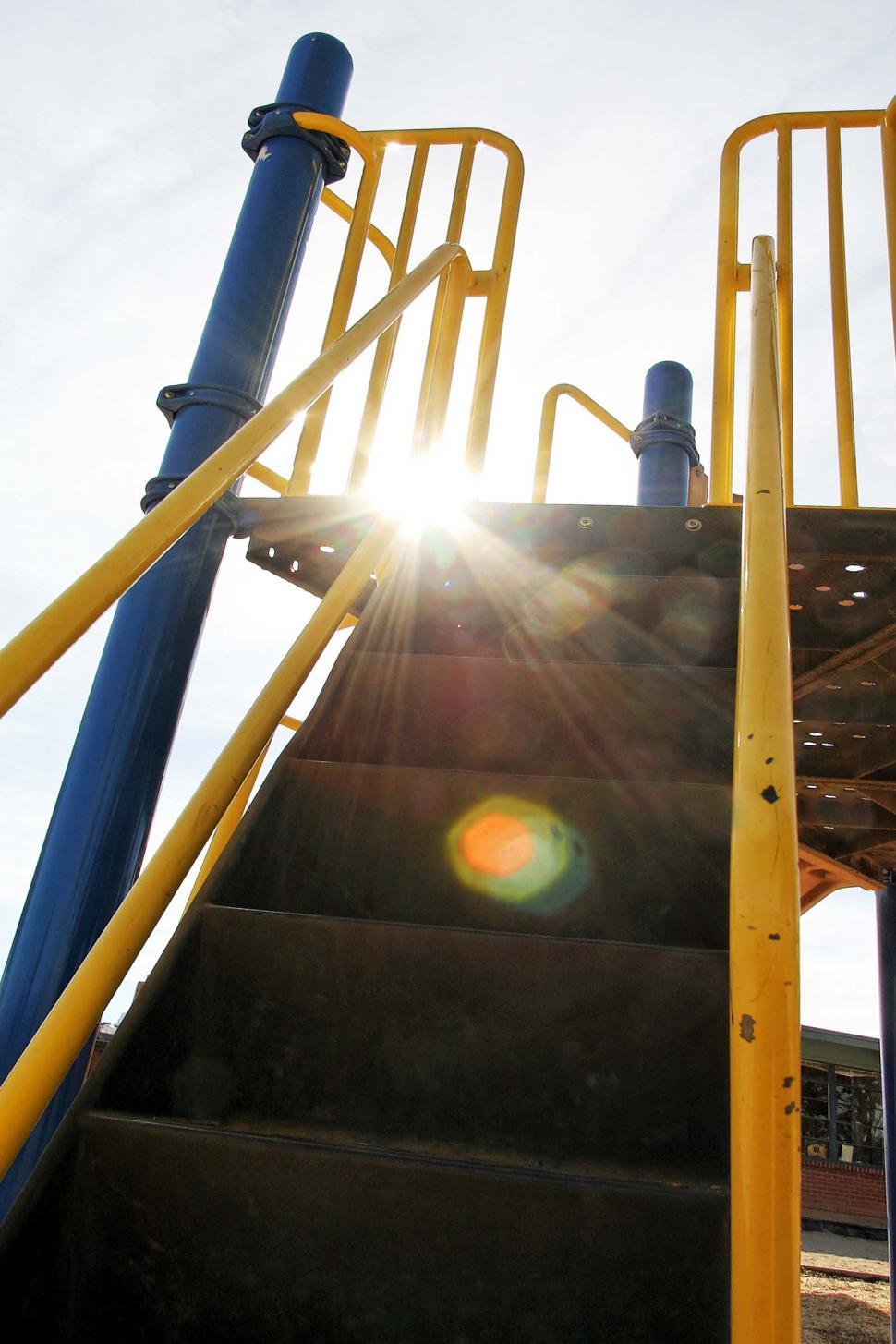 Free Image of Sunlight Shining on a Staircase 