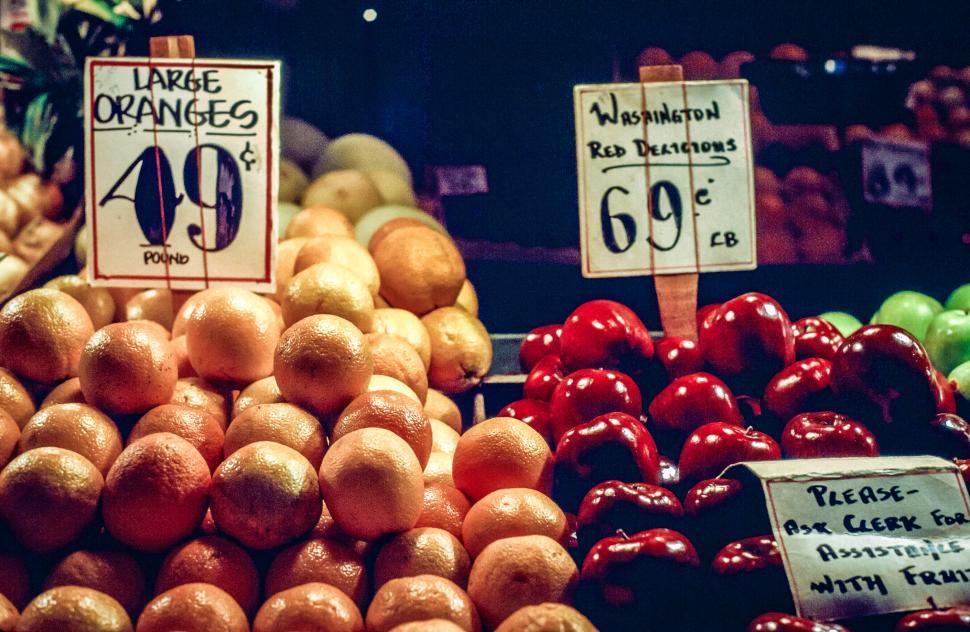 Free Image of Fruit market in Seattle 