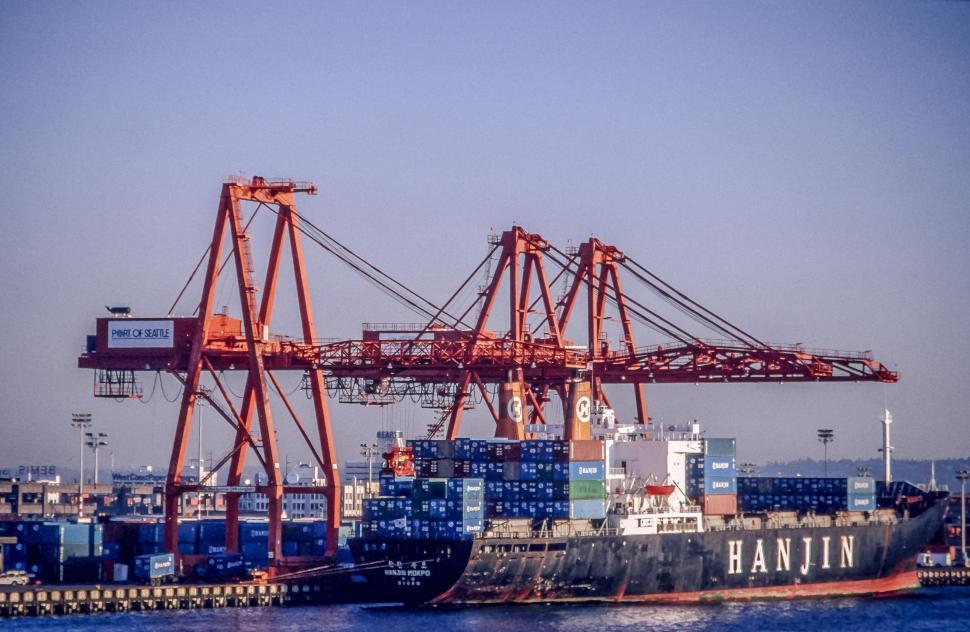 Free Image of General view of Port of Seattle 