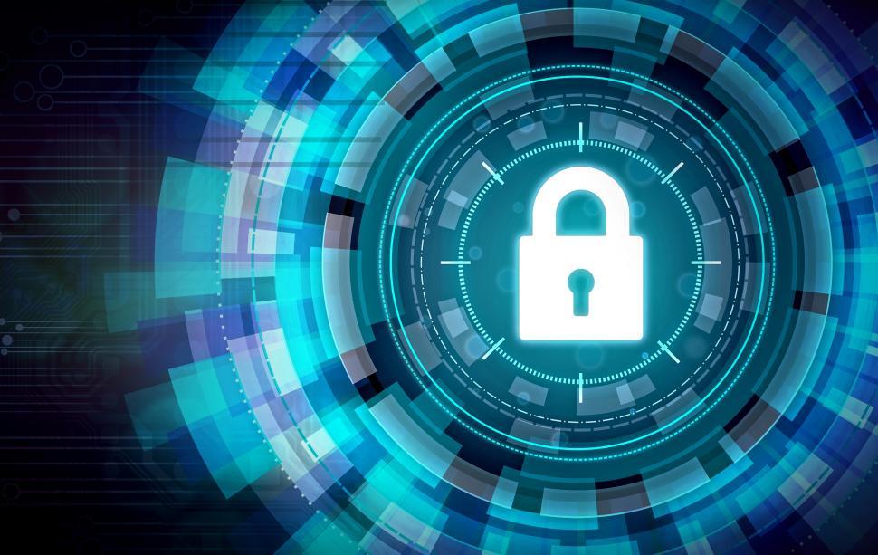 Free Image of On-Line Security Illustration with Virtual Padlock 