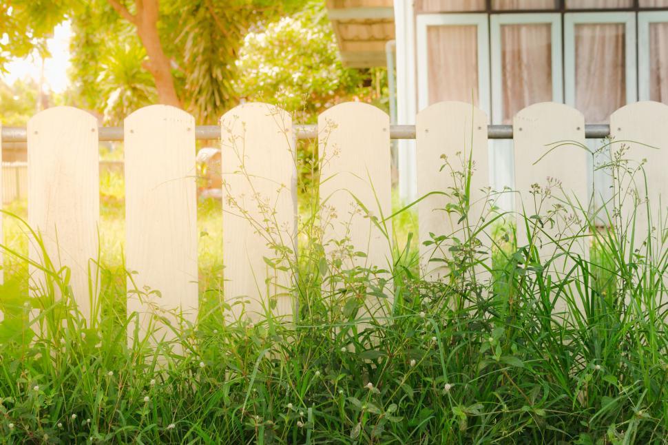 Free Image of Garden fence with the sunrise 