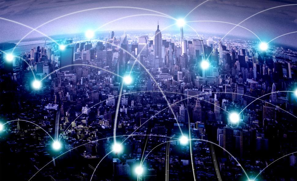 Free Image of The Urban Network - A City and Its Human and Electronic Connecti 