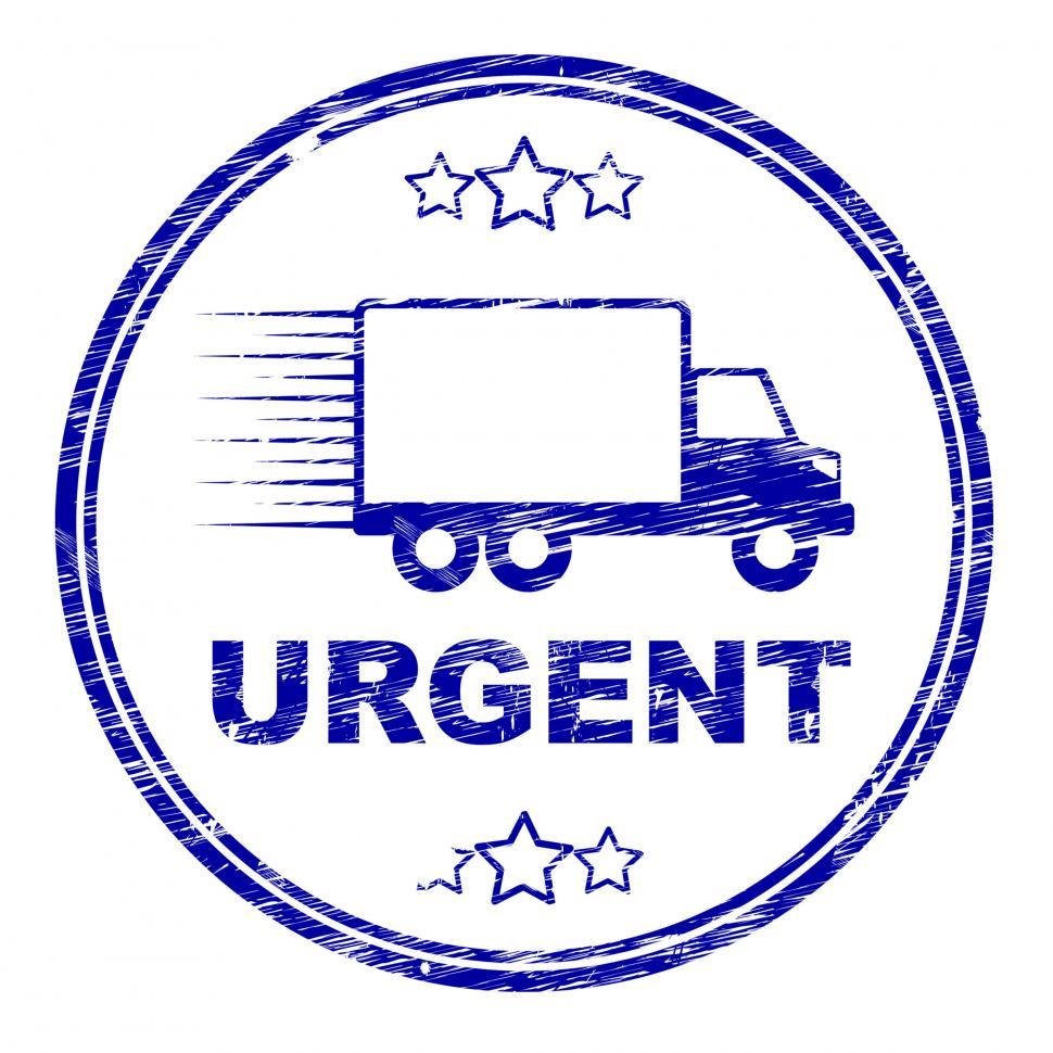 Free Image of Urgent Delivery Stamp Means Speed Speedy And Immediately 