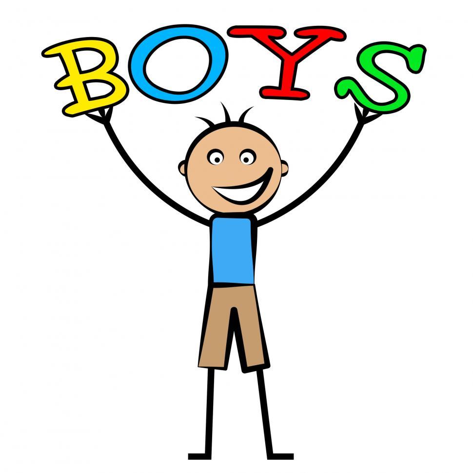 Free Image of Boys Word Shows Son Youngsters And Kid 
