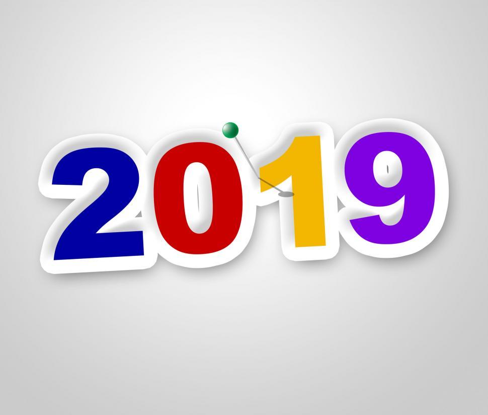Free Image of New Year Represents Two Thousand Nineteen And Annual 