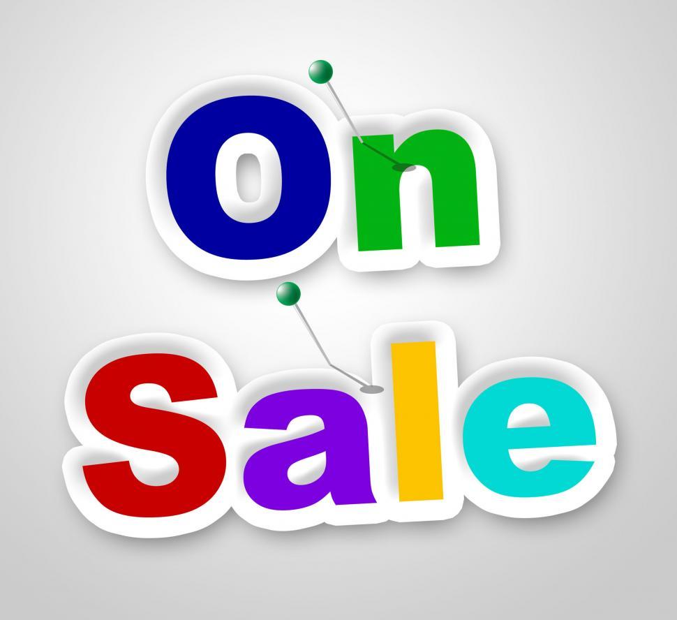 Free Image of On Sale Sign Means Closeout Clearance And Promo 