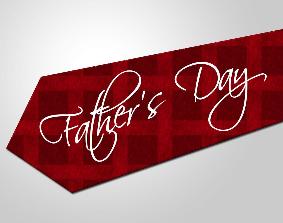 Free Image of Fathers Day Tie Represents Parenting Cheerful And Fatherhood 