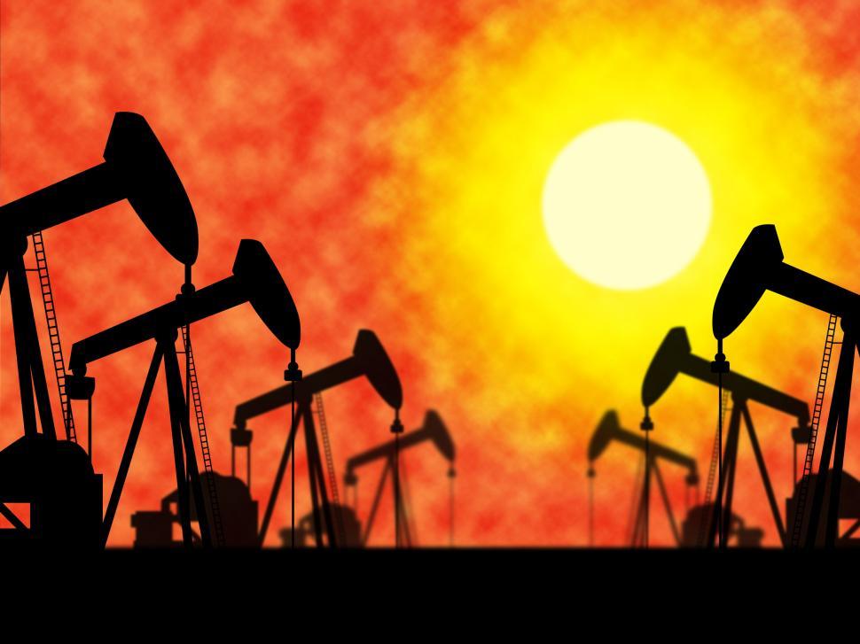 Free Image of Oil Wells Means Industrial Nonrenewable And Extract 