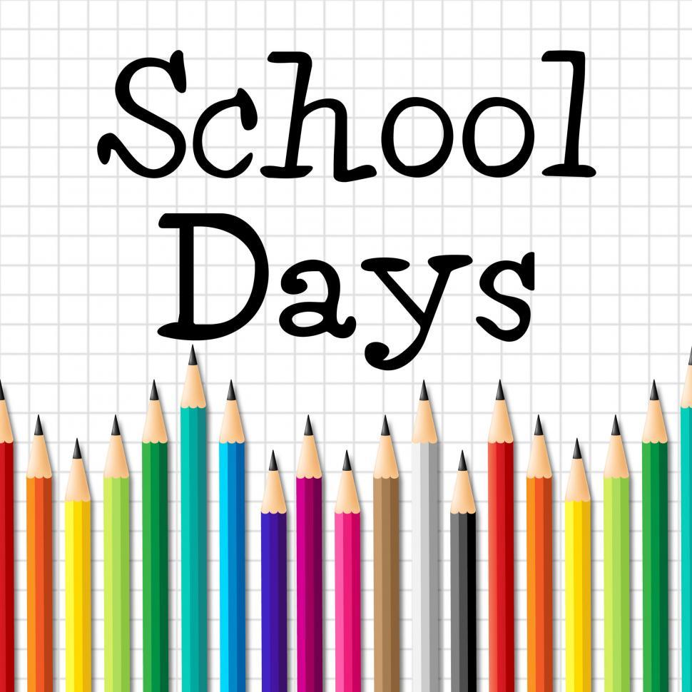 Free Image of School Days Pencils Represents Tutoring Toddlers And Stationery 