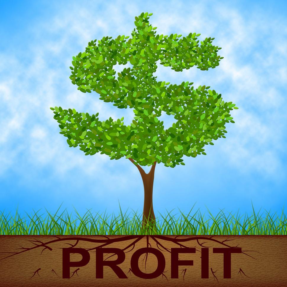 Free Image of Profit Tree Shows United States And Banking 