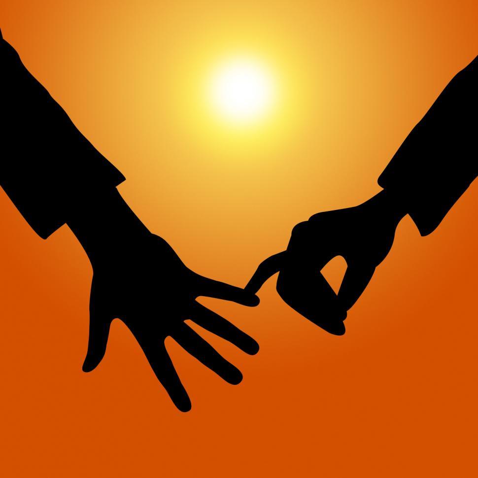Free Image of Holding Hands Shows Tenderness Together And Fondness 