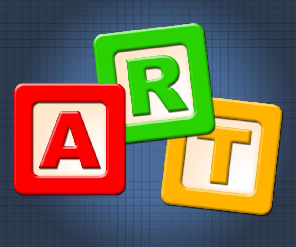 Free Image of Art Kids Blocks Represents Painting Craft And Toddlers 