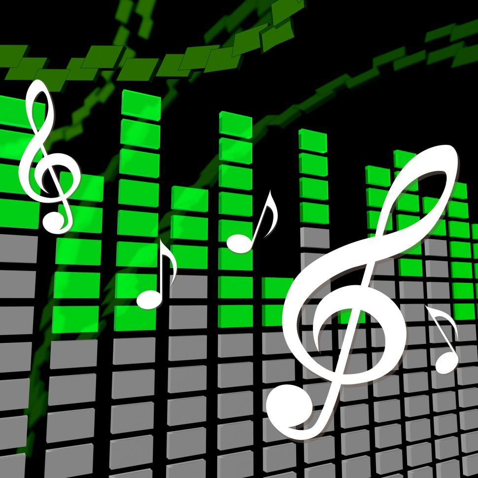 Free Image of Music Equaliser Shows Sound Track And Amplifier 
