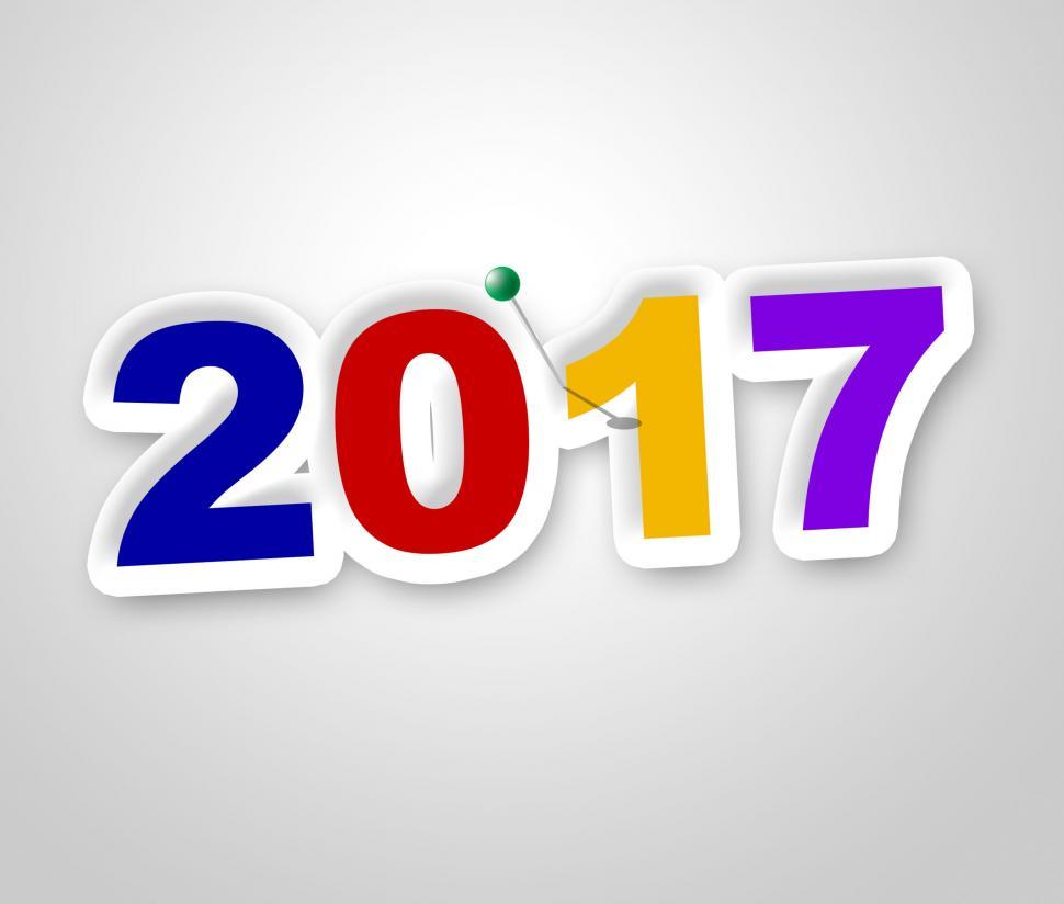 Free Image of New Year Represents Two Thousand Seventeen And Advertisement 