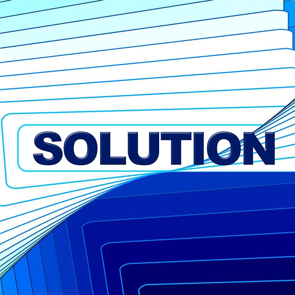 Free Image of Solution Word Represents Solve Commercial And Goal 