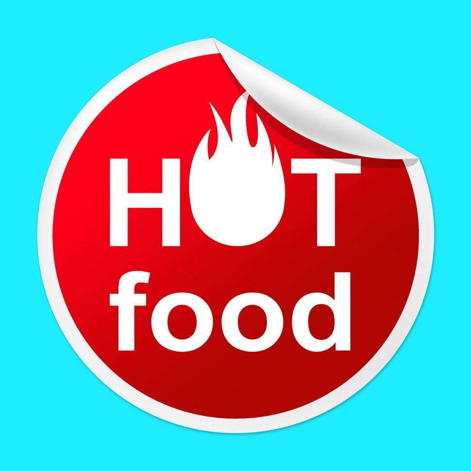 Free Image of Hot Food Sticker Indicates Temperature Indicator And Best 